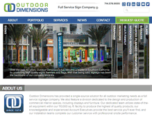Tablet Screenshot of outdoordimensions.com